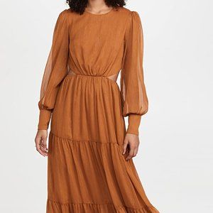 WAYF Gina Tiered Cut Out Maxi Dress